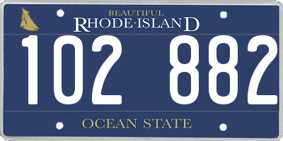 RI license plate 102882