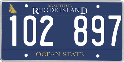 RI license plate 102897