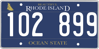 RI license plate 102899