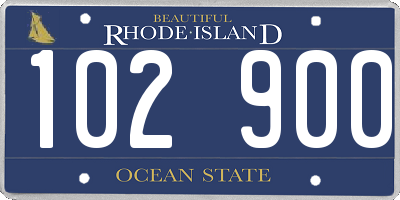RI license plate 102900