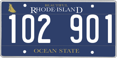RI license plate 102901
