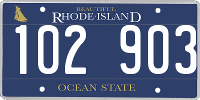 RI license plate 102903
