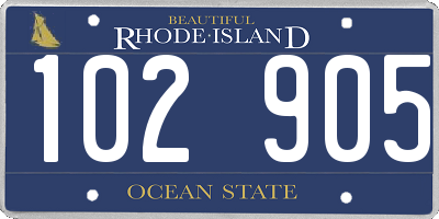 RI license plate 102905