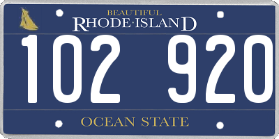 RI license plate 102920