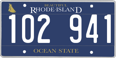 RI license plate 102941