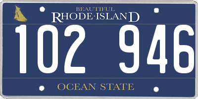 RI license plate 102946