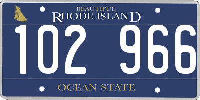 RI license plate 102966