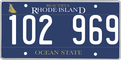 RI license plate 102969
