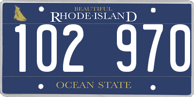 RI license plate 102970