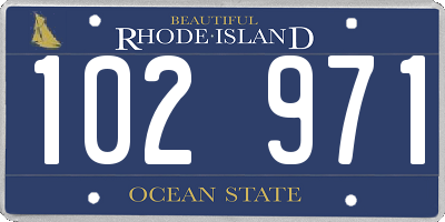 RI license plate 102971