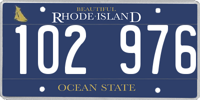 RI license plate 102976