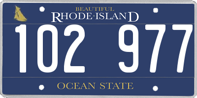 RI license plate 102977
