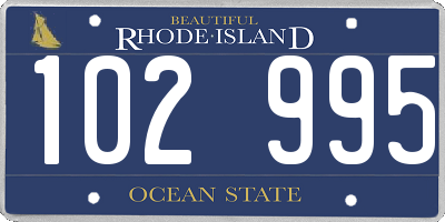 RI license plate 102995