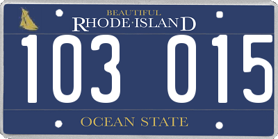 RI license plate 103015
