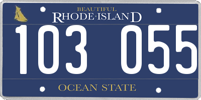 RI license plate 103055
