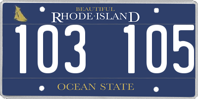 RI license plate 103105