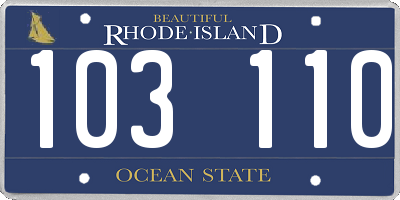 RI license plate 103110