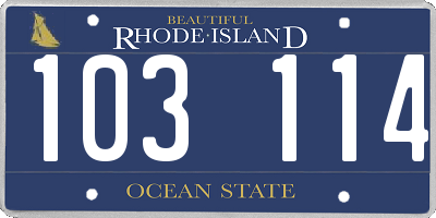 RI license plate 103114