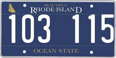 RI license plate 103115