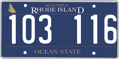 RI license plate 103116