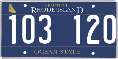 RI license plate 103120