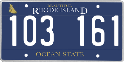 RI license plate 103161
