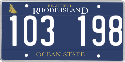 RI license plate 103198