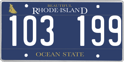 RI license plate 103199
