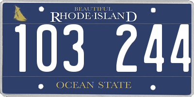 RI license plate 103244