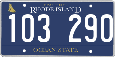 RI license plate 103290