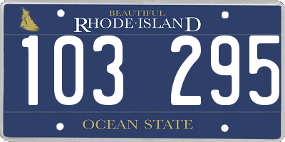 RI license plate 103295