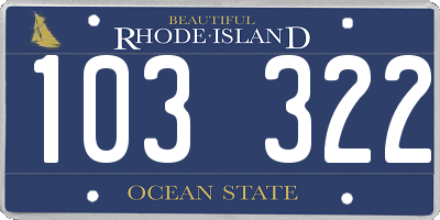 RI license plate 103322
