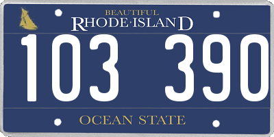 RI license plate 103390