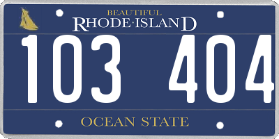 RI license plate 103404