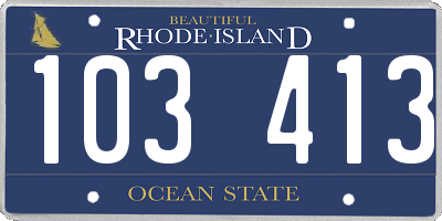 RI license plate 103413
