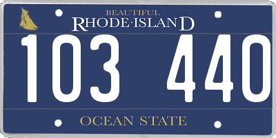 RI license plate 103440