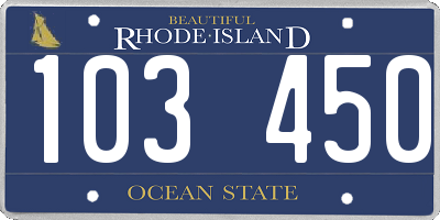 RI license plate 103450