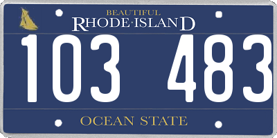 RI license plate 103483