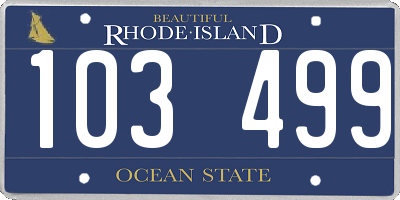 RI license plate 103499