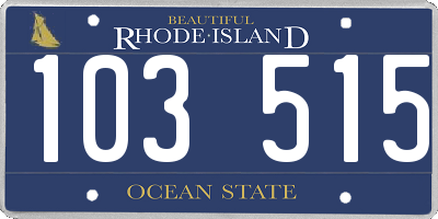 RI license plate 103515