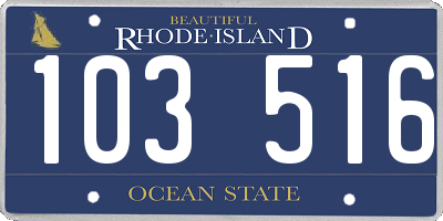 RI license plate 103516