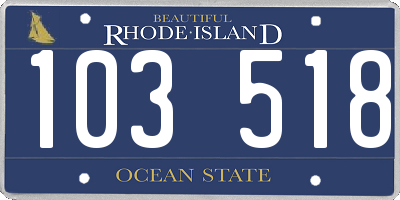 RI license plate 103518