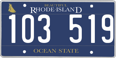 RI license plate 103519
