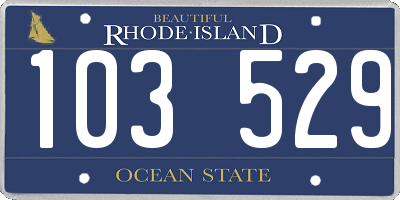RI license plate 103529
