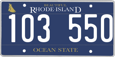 RI license plate 103550