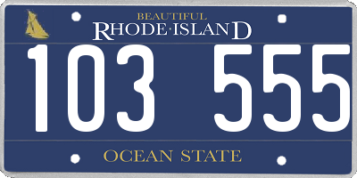 RI license plate 103555
