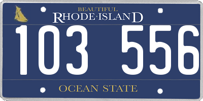RI license plate 103556