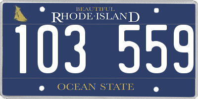 RI license plate 103559