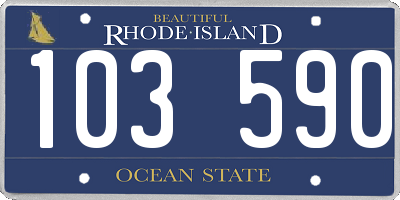 RI license plate 103590