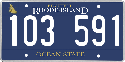 RI license plate 103591